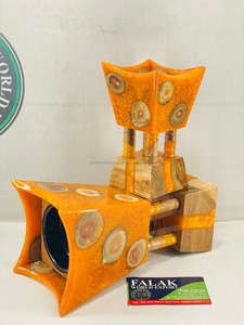 Customized Wooden and Epoxy Resin Arabic <b>Bakhoor</b> Burner Wood Incense Burner Mukhbar <b>Oud</b> Mabkhara for Wedding Gift By FWE - Product Image 3