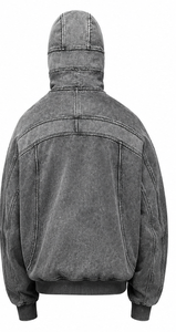 เสื้อฮู้ดเดนิมผู้ชายคุณภาพสูงพร้อมซิปสำหรับใส่ในฤดูใบไม้ร่วง - Product Image 4