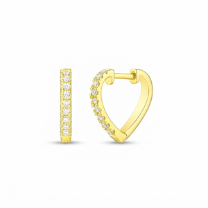 Boucles d'oreilles créoles en or 10 carats personnalisées avec diamants naturels certifiés SHRAMAN DIAMOND, design moderne et romantique pour femmes, bijoux fins de fiançailles - Product Image 3