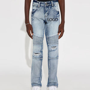 กางเกงยีนส์เด็กทรงตรงคุณภาพสูง ปิดด้วยซิปและกระดุมเพื่อความสะดวกสบาย พร้อมโลโก้สั่งทำพิเศษ รุ่น 2026 ดีไซน์ทนทาน - Product Image 1