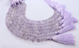 Perles facettées en améthyste rose naturelle, 8 à 9 mm, perles de pierre précieuse améthyste rose, perles rondes en améthyste rose pour la création de bijoux - Product Image 4