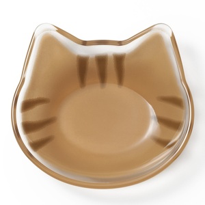 Petite assiette coconeco, fabriquée au Japon, adorable assiette en forme de chat, verre soda, maison, bureau, café, pause thé - Product Image 2