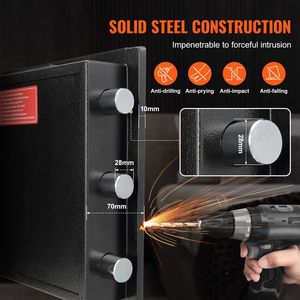 Cassaforte Elettronica con Codice 2.5 Cub con Fessura per Deposito e 2 Chiavi di Emergenza 20.27 X 13.97 X 13.97 Armadietto per Deposito Aziendale - Product Image 3