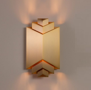 Lámpara de Pared Decorativa de Metal Dorado Pulido, Aplique de Pared para Iluminación Interior, para Hogar, Hotel, Sala de Estar, Dormitorio - Product Image 1