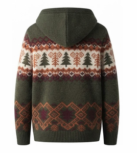 Sweat-shirt à capuche en coton 100% de haute qualité, imperméable, écologique, tricoté, en molleton épais, coupe droite, épaules tombantes - Product Image 3