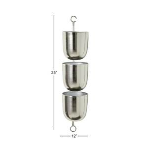 Pot de fleurs suspendu en métal finition laiton de luxe pour la décoration intérieure et extérieure - Product Image 5