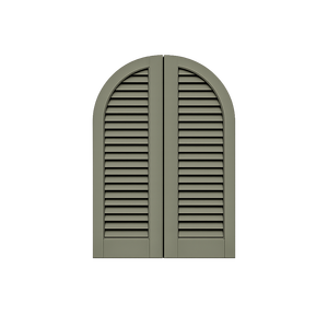 Panneaux de fenêtre à persiennes cintrées en bois massif pour la décoration intérieure de luxe, panneau de fenêtre en bois massif - Product Image 1