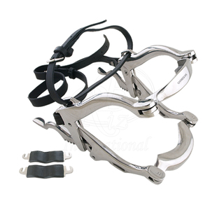 เครื่องมือตรวจช่องปากม้า McPherson Equine Dental Mouth Speculum ทำจากสแตนเลส พร้อมสายหนังและแผ่นรองเหงือก สำหรับสัตวแพทย์ม้า - Product Image 1