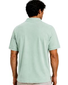 Polo Verde Menta para Hombre, Manga Corta, Tela Piqué de Algodón, Diseño Jacquard Informal, Cuello Camisero, Lujoso, Verano, Personalizado - Product Image 2