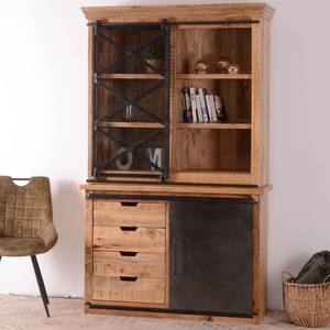 Aparador Vandana Autumn Comfort pequeño de metal y madera maciza de mango con diseño distintivo - Product Image 1