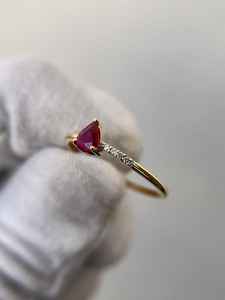 Anillo Minimalista de Rubí Rojo, Anillo de Compromiso de Rubí Rojo, Plata de Ley 925, Chapado en Oro de 14K, Anillo de Promesa de Aniversario, Anillo de Piedra de Nacimiento - Product Image 5