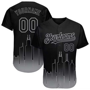 Maillots de baseball vierges à prix abordables / Maillots de baseball unis pour hommes imprimés par sublimation en gros - Product Image 2