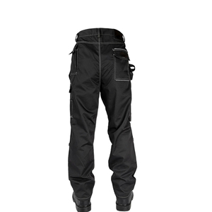 Pantalon de travail cargo multi-poches pour homme, tissé, avec fermeture éclair, surpiqûres contrastées, durable et utilitaire - Product Image 4