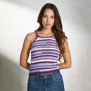 Camiseta sin Mangas Nardon Apparel, Hecha a Medida, Mezcla de Algodón y Elastano de 230 g/m², Básica, Lisa, Teñida, Ajustada, Corta, con Cuello Redondo para Mujer - Product Image 4