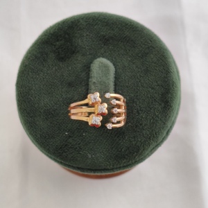 Namivaa 18K Rose Gold Multi Band <b>Open</b> <b>Ring</b> Modern Geometric Crossover Design Women Daily Wear Fine Jewelry High Polish Gift - Product Image 4