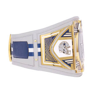 เข็มขัดแชมป์อเมริกันฟุตบอล MMA มวย แบบสั่งทำพิเศษ ขนาดผู้ใหญ่ แผ่นโลหะผสมสังกะสี 2 มม./4 มม. สายหนัง คาดเอวสูง สำหรับทุกเพศ - Product Image 2