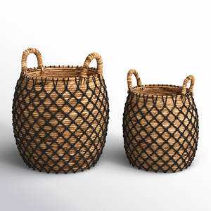 Cesta Decorativa Tejida a Mano de Mimbre DreamCraft de Vietnam para Decoración del Hogar - Product Image 4