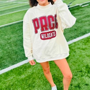 Dallas Custom Cotton Fleece <b>Mock</b> <b>Neck</b> Sweatshirt Embroidery Letter Tackle Twill Gingham Patch Unisex - Product Image 5