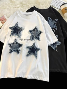 Nouveauté T-shirt surdimensionné personnalisé 100% coton style streetwear pour femmes et hommes, manches courtes, broderie, motif imprimé - Product Image 5