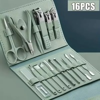 Ensemble professionnel de coupe-ongles et pinces à cuticules en acier inoxydable avec étui de voyage, durable, pour manucure et pédicure des doigts et des orteils