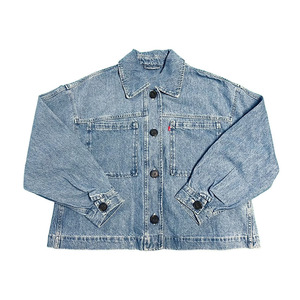 Veste en jean décontractée pour femmes de qualité supérieure, coupe courte, séchage rapide, respirante, fermeture à boutons surdimensionnée - Product Image 3