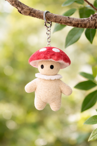 Juguete de Personaje de Hongo Hecho a Mano con Fieltro y Lana, con Gorro Rojo y Puntos Blancos, para Decoración Infantil de Interiores y Juego de Imitación - Product Image 6