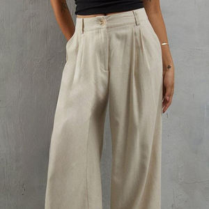 Casual High Waist Classic Pocket Trousers Wide Leg <b>Pant</b> Denim Women Jeans Baggy Cargo <b>Pants</b> Jeans for Women - Product Image 2