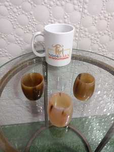 Porte-serviettes en corne de bœuf et agate de style animal NOORBABA INTERNATIONAL, finition polie, best-seller - Product Image 3