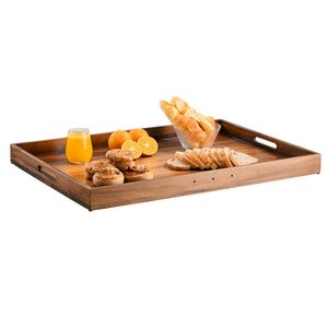 Acacia Wood Cutting Board with Built-in Hand <b>Kitchen</b> <b>Storage</b> Noodle Board Stove Cover for Gas Burner Electric Stove Top - Product Image 4