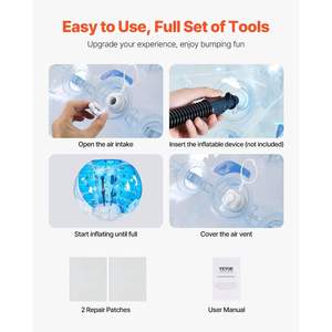 Paquete de 2 Pelotas Inflables de 1.5 m (5 pies), 0.8 mm de Grosor, Cuerpo de PVC, Sumo Zorb para Adolescentes y Adultos, Juegos en Equipo al Aire Libre, Jardín, Patio, Parque - Product Image 5