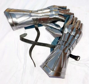 Guantes de Armadura Medievales Antiguos Hechos a Mano, Funcionales para Guerrero, con Revestimiento de Acero Suave Pulido, Ideales para Eventos Históricos y Fiestas de Halloween - Product Image 3