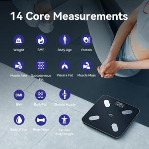 Nouvelle balance connectée intelligente pour analyse corporelle, IMC et graisse, avec application, pour la maison, la salle de sport et le fitness. - Product Image 3