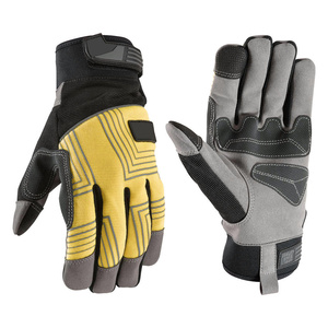 Wholesale Synthetic Leather Amara Mechanic Gloves for Men Heavy Duty Abrasion Resistant Work Protection Gloves Customized Logo - Product Image 3