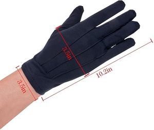 พรีเมี่ยม 4 ชิ้นถุงมือผ้าฝ้ายสีดำถุงมือชุดทางการหรูหรายูนิเซ็กส์ - Product Image 2