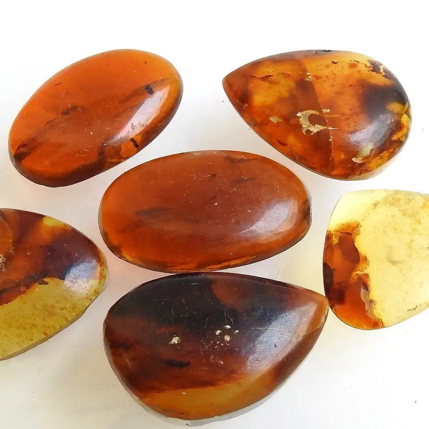 Amber Smooth Cabochon Gemstone Lot Loose Stone For Making Jewelry Handmade Wholesaler Supplies