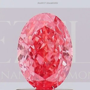 Diamante Rosa Sintético de Corte Ovalado Carat Grand, Claridad VS1, Certificado, Gema Rosa Sintética de Alta Claridad y Sofisticación - Product Image 1