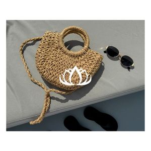 ENVÍO EN EL MISMO DÍA Bolso de Jacinto de Agua 2026 para Picnic y Compras, Artesanía de Fibra Tejida a Mano, Material Limpio y Seguro - Product Image 1