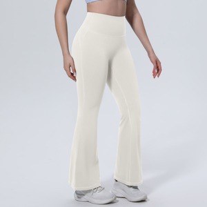 Women <b>Flared</b> Pants Breathable Sports Running Trousers High Waist Elastic Yoga <b>Leggings</b> - Product Image 5