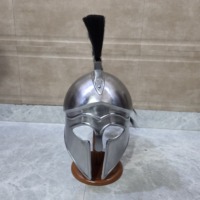 Casque de Centurion Romain Médiéval avec Crête en Crin Noir Fait Main en Acier Grec Spartan pour Reconstitutions Historiques et Costumes de Fête d'Halloween