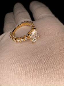 14K White Gold 3CT F VVS2 Radiant Cut Lab Grown Diamond Engagement Ring Customized Luxury Jewelry - Product Image 2