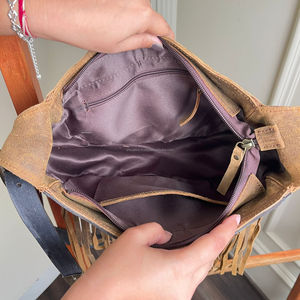 Nuevo diseño de borlas de lujo cuero mecanizado a mano estilo étnico personalizado vaquera bolso con flecos bolso de cuero de ante genuino para mujer - Product Image 6