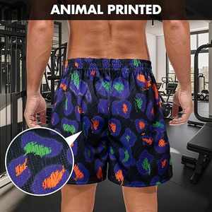 Shorts de bain rayés pour hommes Modern Movements, extensibles dans 4 directions, écologiques, séchage rapide, avec cordon de serrage, décontractés, taille mi-haute - Product Image 6