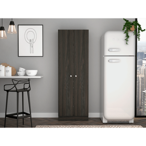 Armadio a Doppia Porta Dakari Multistorage con Cinque Ripiani, Colore Carbon Espresso/Nero - per Stoccaggio in Garage di Depot E Shop - Product Image 1