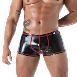 Sous-vêtements Boxer Homme Noir en Latex Effet Deuxième Peau Coupe Slim Extensible pour Clubwear et Fétichisme - Product Image 4