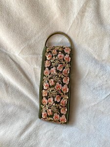 Floral Embroidered Lace Key Chain Fabric Strap Woven <b>Keyring</b> Decorative Bag Accessory Handmade keychain gift bohemian indian - Product Image 3