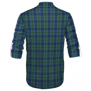 Camisa Ghillie Jacobita Más Vendida, Camisa de Disfraz Medieval Pirata con Cordones y Manga Larga, Estampado Tartán Antiguo Campbell - Product Image 4