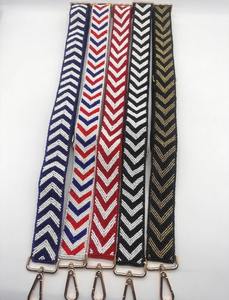 Correa de bolso roja con cuentas para el día del partido, correa larga de aleación y zinc para el hombro con clip de aleación de zinc y tela de poliéster, correa para bolsa de regalo - Product Image 4