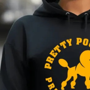PRETTY POODLES Sweat à capuche imprimé graphique pour femme, noir, décontracté, streetwear tendance, vêtements personnalisés - Product Image 4