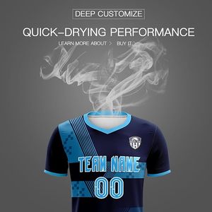 TOFEN SPORTS Conjunto de Camiseta de Fútbol Personalizable con Estampado por Transferencia de Calor, Cuello en V, Manga Corta, Diseño Sólido, Tela de Poliéster/Nailon para Hombre - Product Image 4