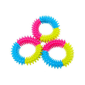 Indestructible Rubber Thorn Ring Spiny Multicolor Circle Non-Toxic Dental Healthy Big Training Pet Dog Chew <b>Toys</b> - Product Image 6